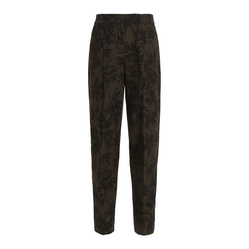 All over print trousers with elastic waistband.