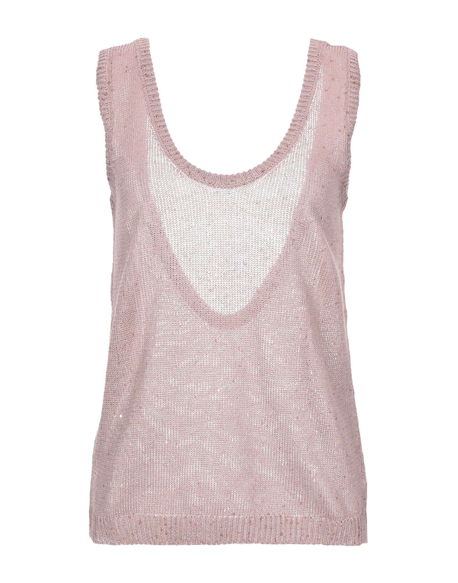 knitted, sequins, solid colour, deep neckline, sleeveless, no pockets