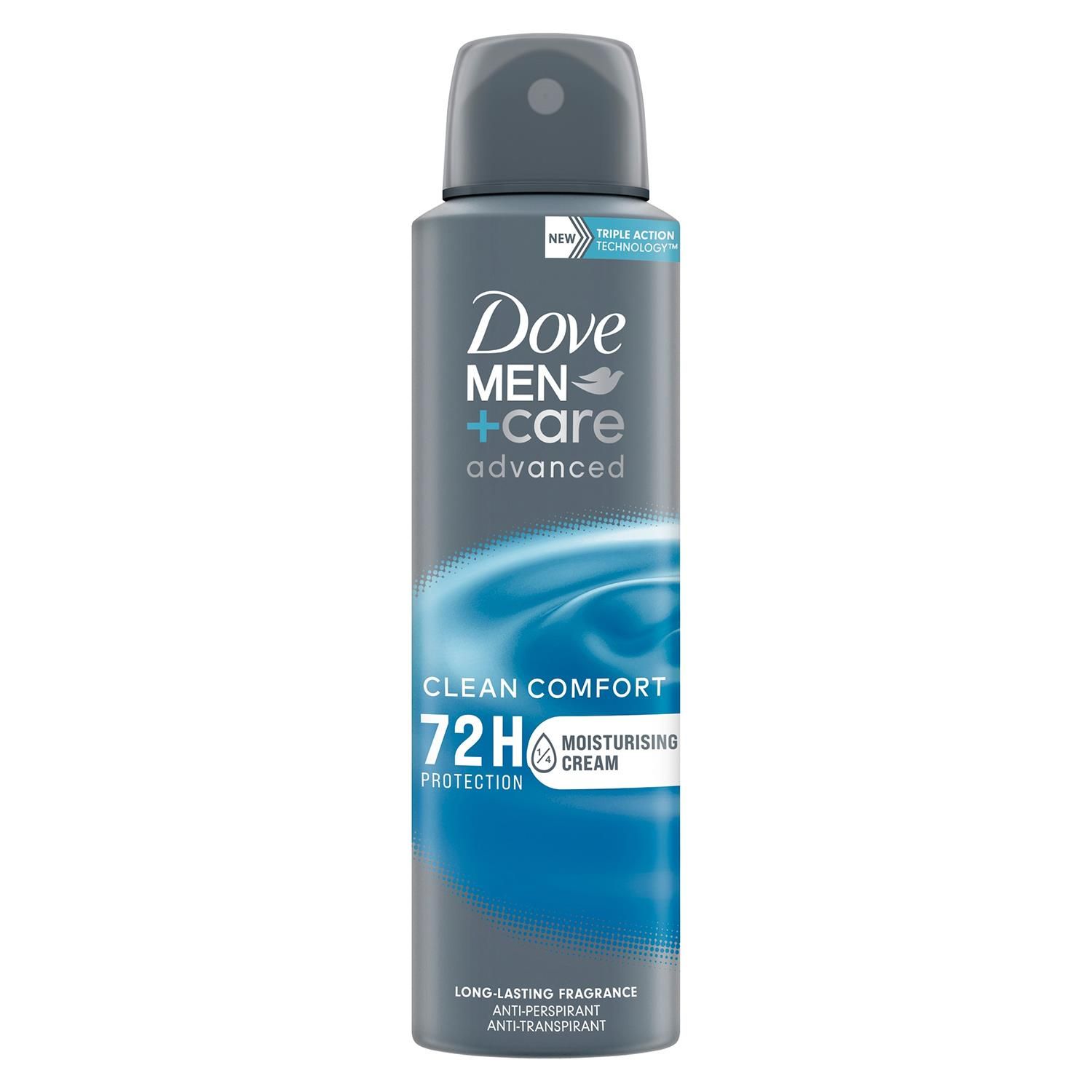 Dove Men+Care Antiperspirant Deodorant 72H Protection, Clean Comfort