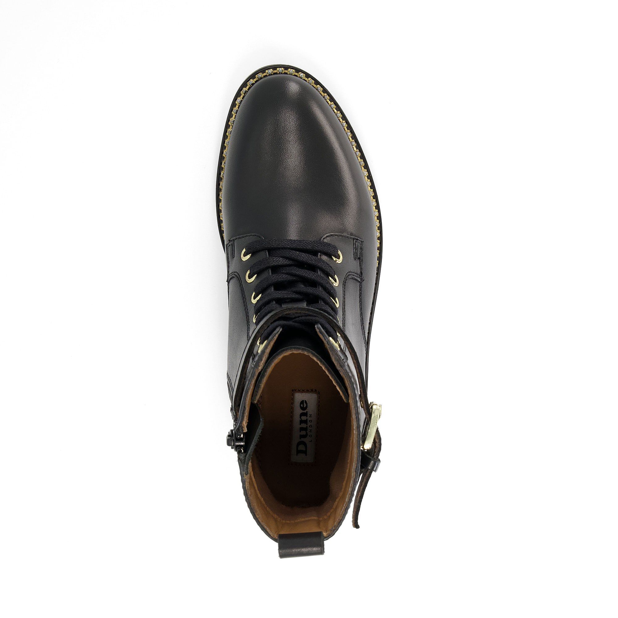Re-vamp your boot collection with our Pollen lace-ups. Meticulously crafted in-house with smooth premium leather, the sides are fastened with a zip for you to slot your feet in easily