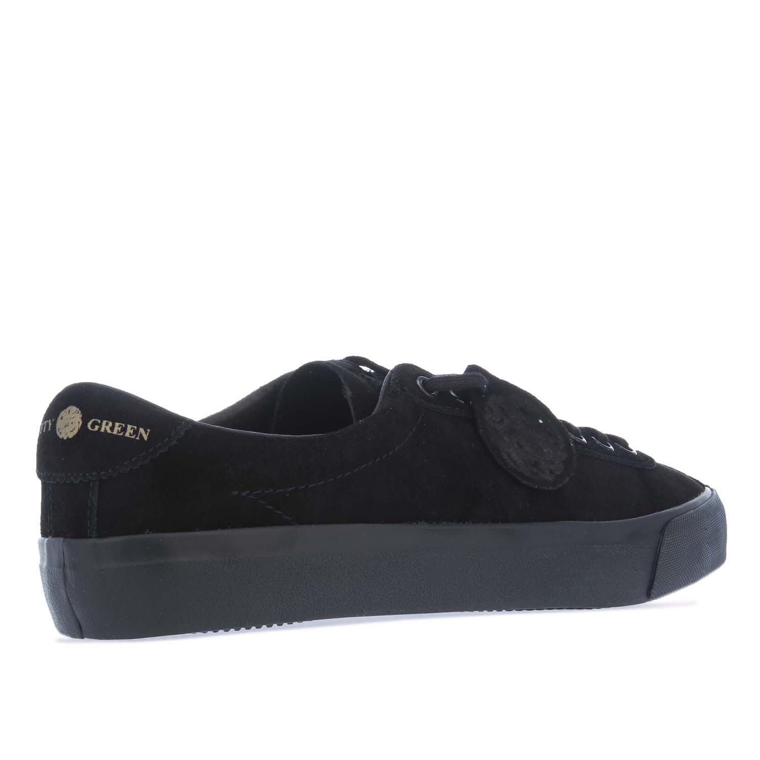 Mens Pretty Green Suede Trainers in black.- Soft suede upper.- Lace up with tonal metalliv eyelets.- Panelled round toes.- Tonal stitching.- Internal branding on the sole.- Gold-tone branding.- Solid rubber sole.- Leather and Suede upper  Leather lining  Synthetic sole.- Ref: S20MU30000156B