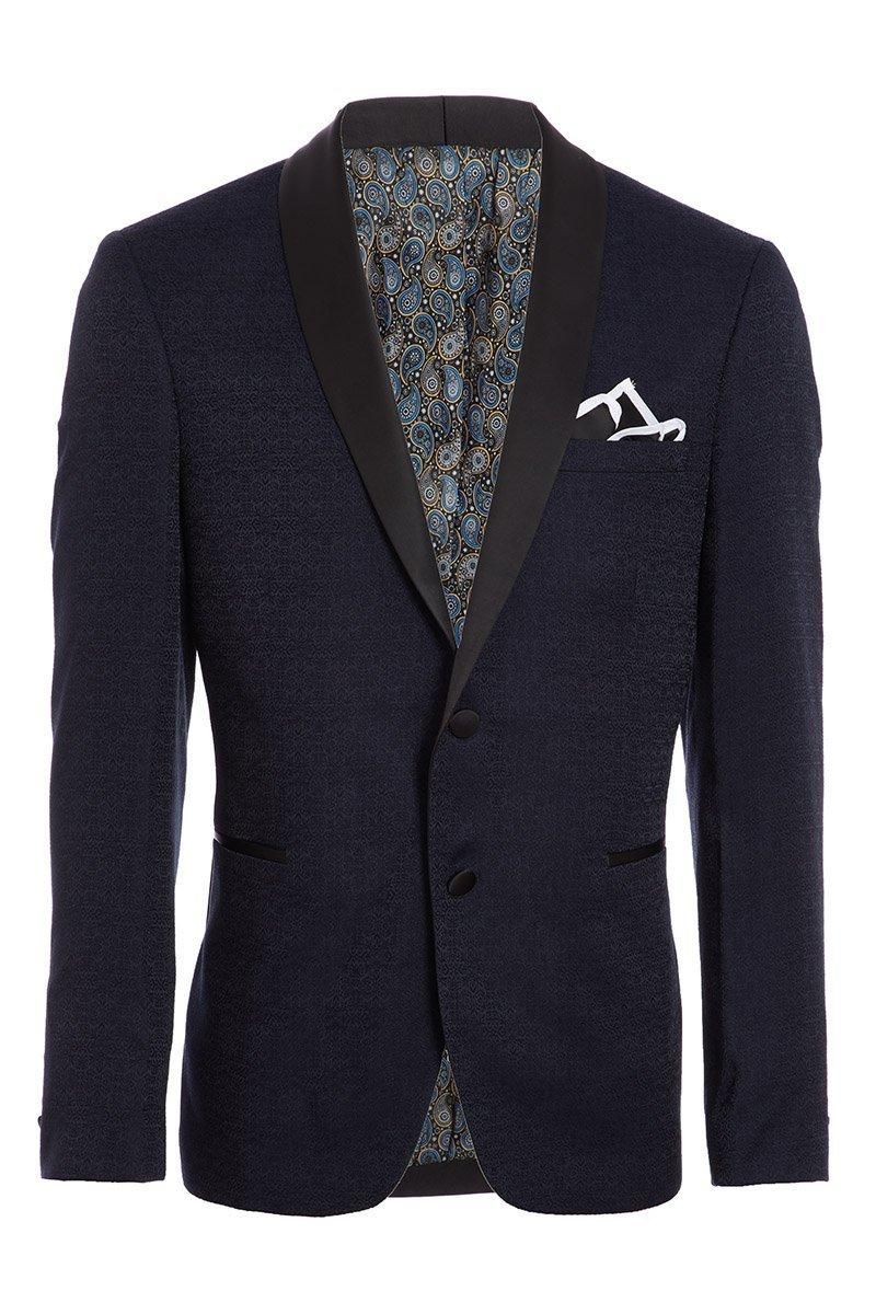 Navy All Over Embroidered Blazer