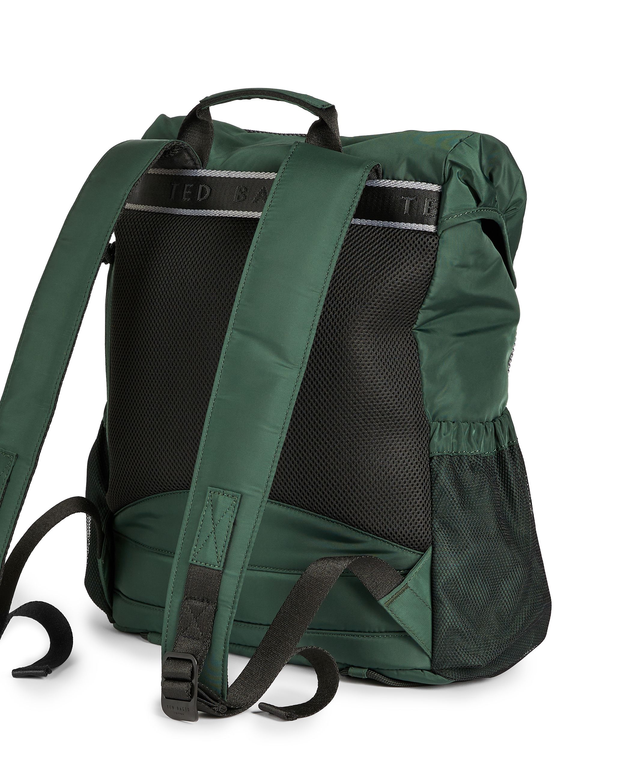 Ted Baker Optimus Branded Nylon Backpack, Dark Green