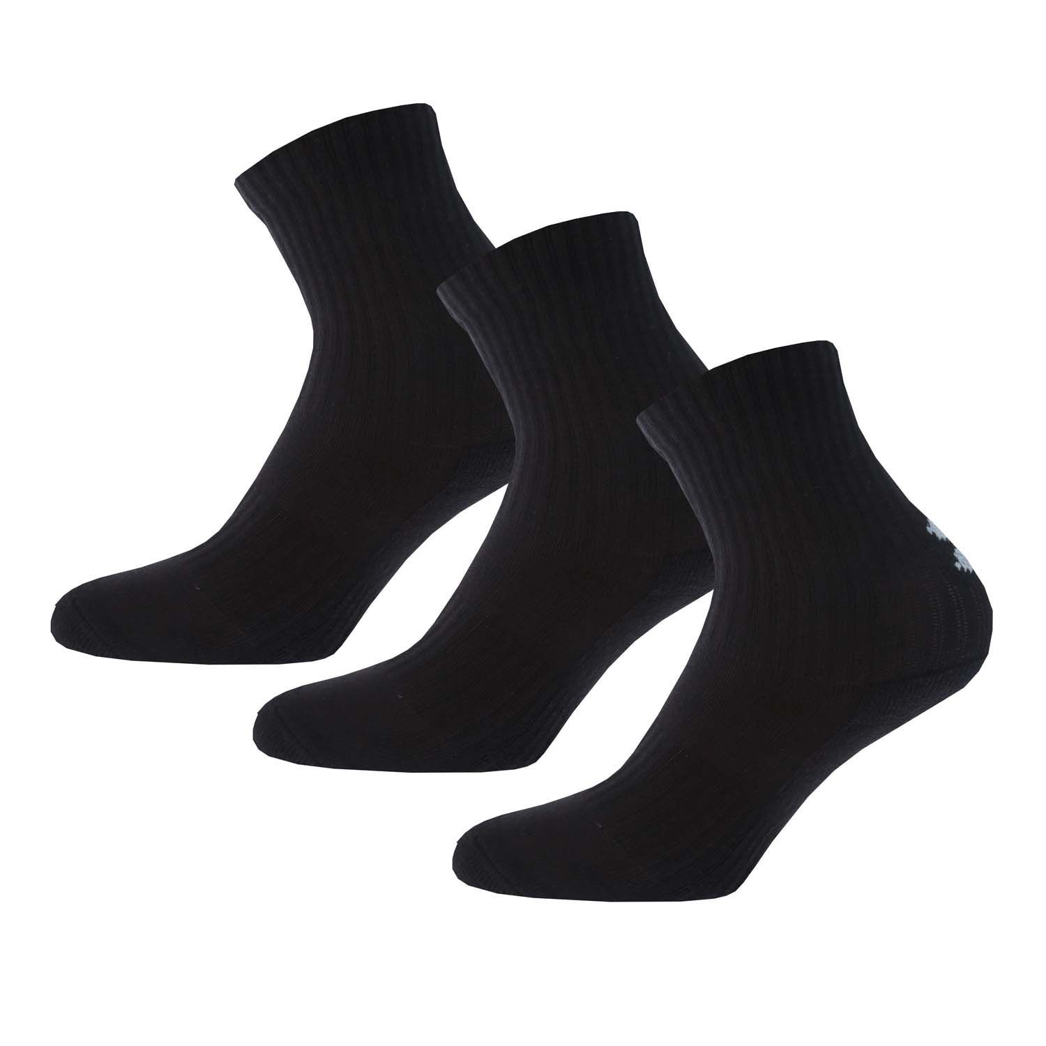 Boys Under Armour Core 3- Pack No Show Socks in black.- Three pairs per pack. - Soft cotton-blend socks are lightweight & comfortable  perfect for everyday wear.- Ribbed cuffs.- Soft cotton-blend socks are lightweight & comfortable  perfect for everyday wear.- Medium cushioning throughout foot for all-day comfort.- Fitted heel contours around your foot for a better fit.- 70% Cotton  27% Polyester  3% Elastane. Machine washable.- Ref: 1365881001