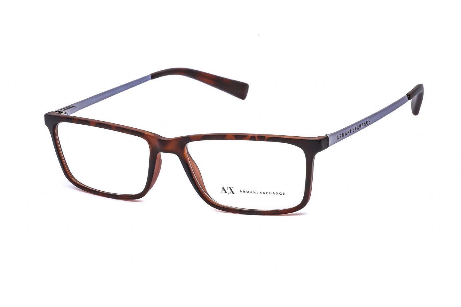 Armani Exchange Rectangular plastic Men Eyeglasses Havana / Clear Lens