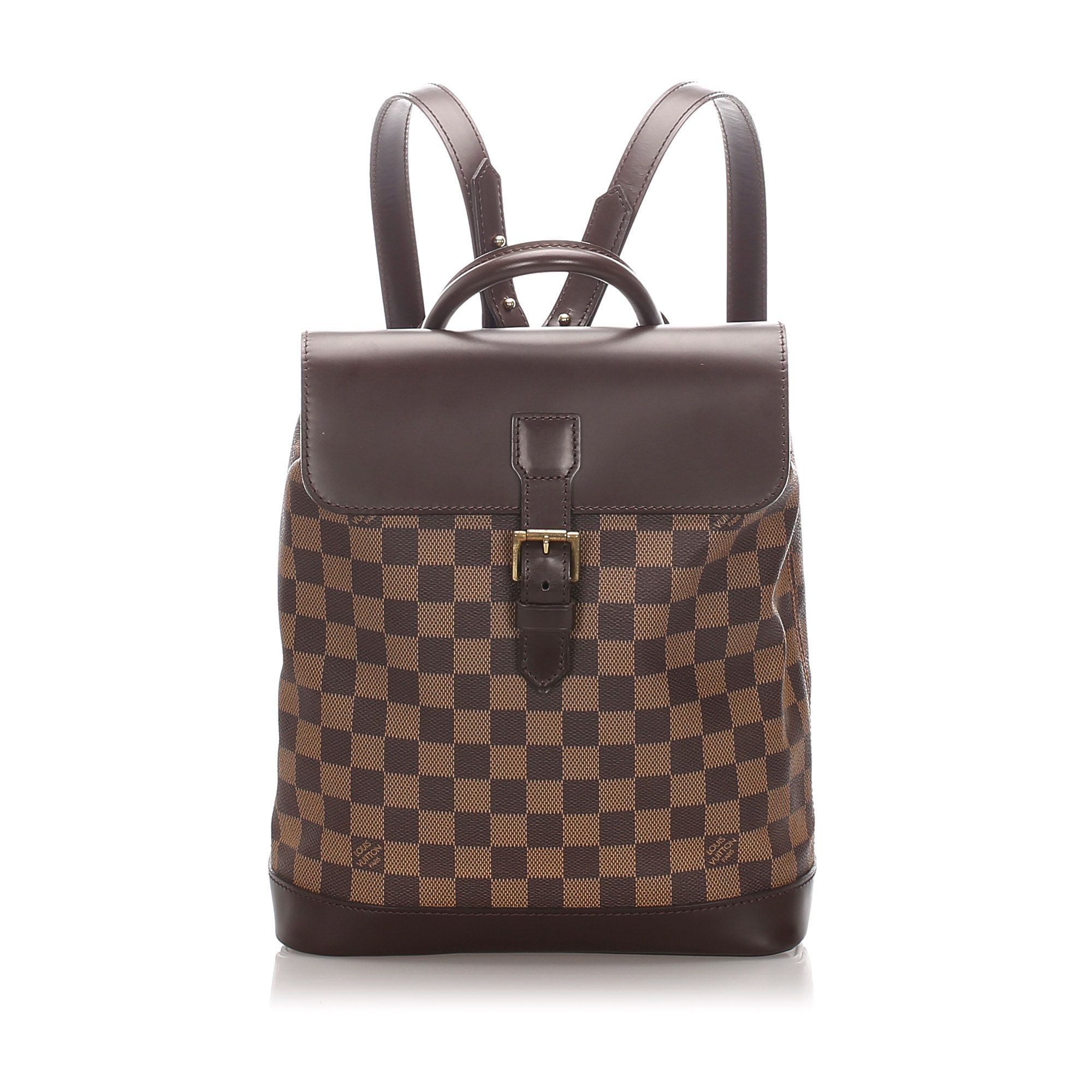Vintage Louis Vuitton Damier Ebene Soho Backpack Brown