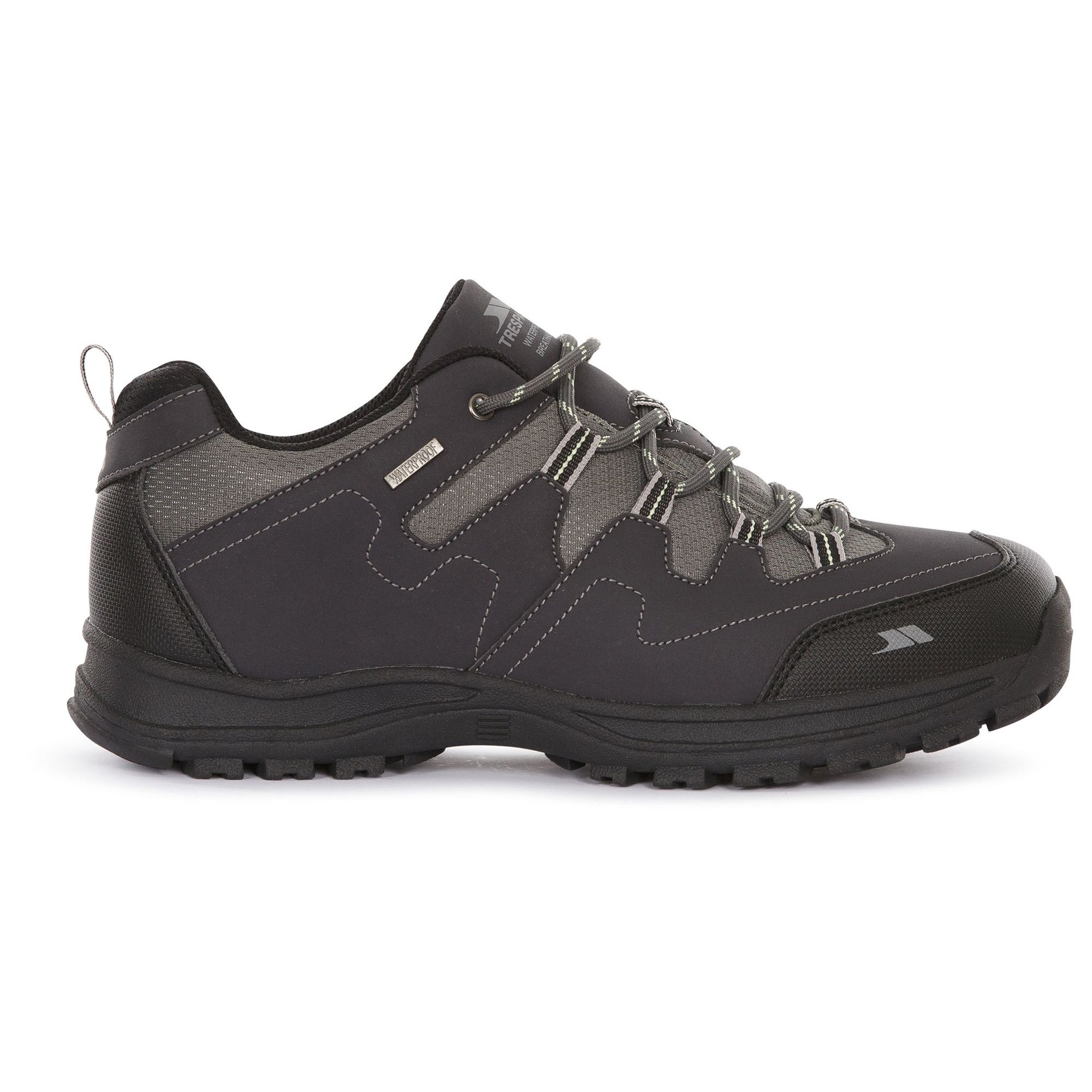 trespass mens finley low waterproof hiking shoes