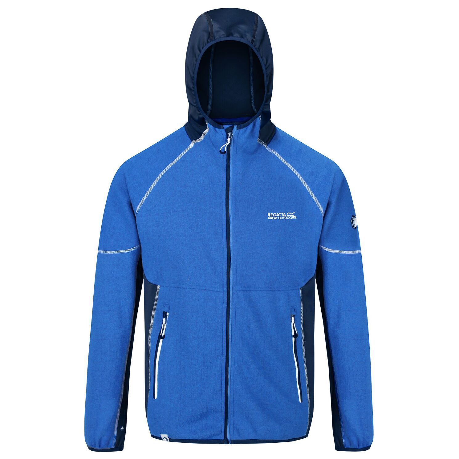 Material: wool: 50%, polyester: 50%. 50/50 wool and polyester knit effect fleece. Extol stretch side with hood and underarm panels. Grown on hood. 2 zipped lower pockets. Stretch binding to hood opening, cuffs and hem. Regatta outdoors embroidery on the chest. Motion-friendly raglan sleeves that sit smoothly under rucksacks and stretch binding for a contoured fit that won´t ride up and seals out the elements.