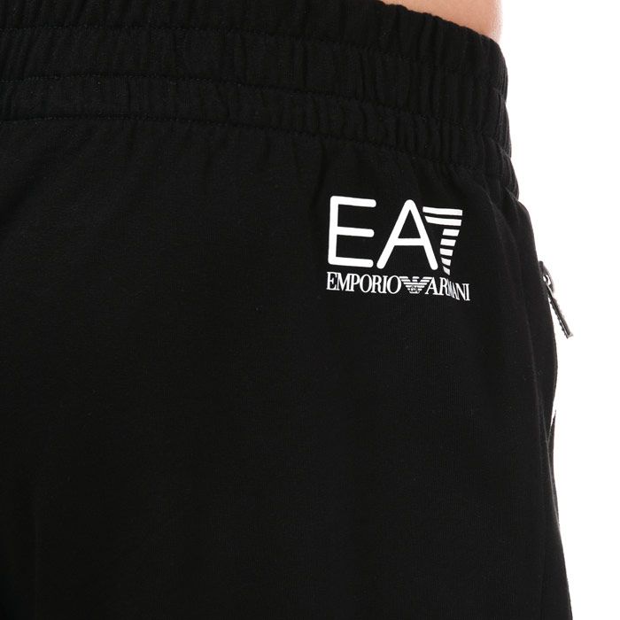 Men's Emporio Armani EA7 Tape Logo Jog Shorts in Black