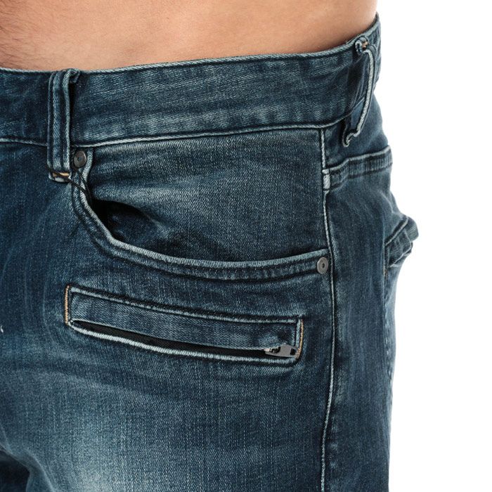 Mens Armarni Exchange J27 Straight Jeans  Denim.<BR><BR>- Zip and button fly fastening.<BR>- Designed to have biker padding on the leg and seem.<BR>- Button fastened waist.<BR>- Four open pockets.<BR>- One zipped pocket on leg<BR>- Colour fades<BR>- 98% cotton  2% elastane. Machine washable.<BR>- Part of Armarni Echange’s signature collection.<BR>- Ref: 3ZZJ271CVZ1500