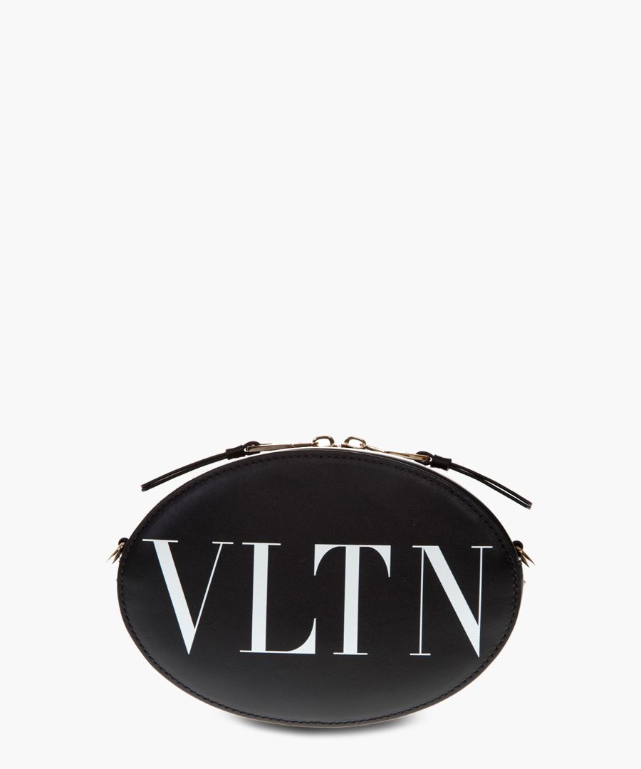 VLTN black calfskin crossbody bag