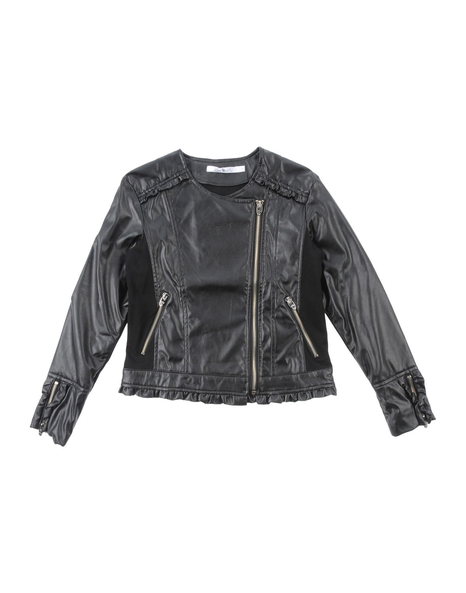 Faux leather<br>Jersey<br>No appliqu�s<br>Solid colour<br>Single-breasted <br>Zip<br>Round collar<br>Multipockets<br>Long sleeves<br>Zipped cuffs<br>Unlined<br>Hand-washing recommended<br>Do not dry clean<br>Iron at 110� c max<br>Do not bleach<br>Do not tumble dry<br>Generic outerwear<br>