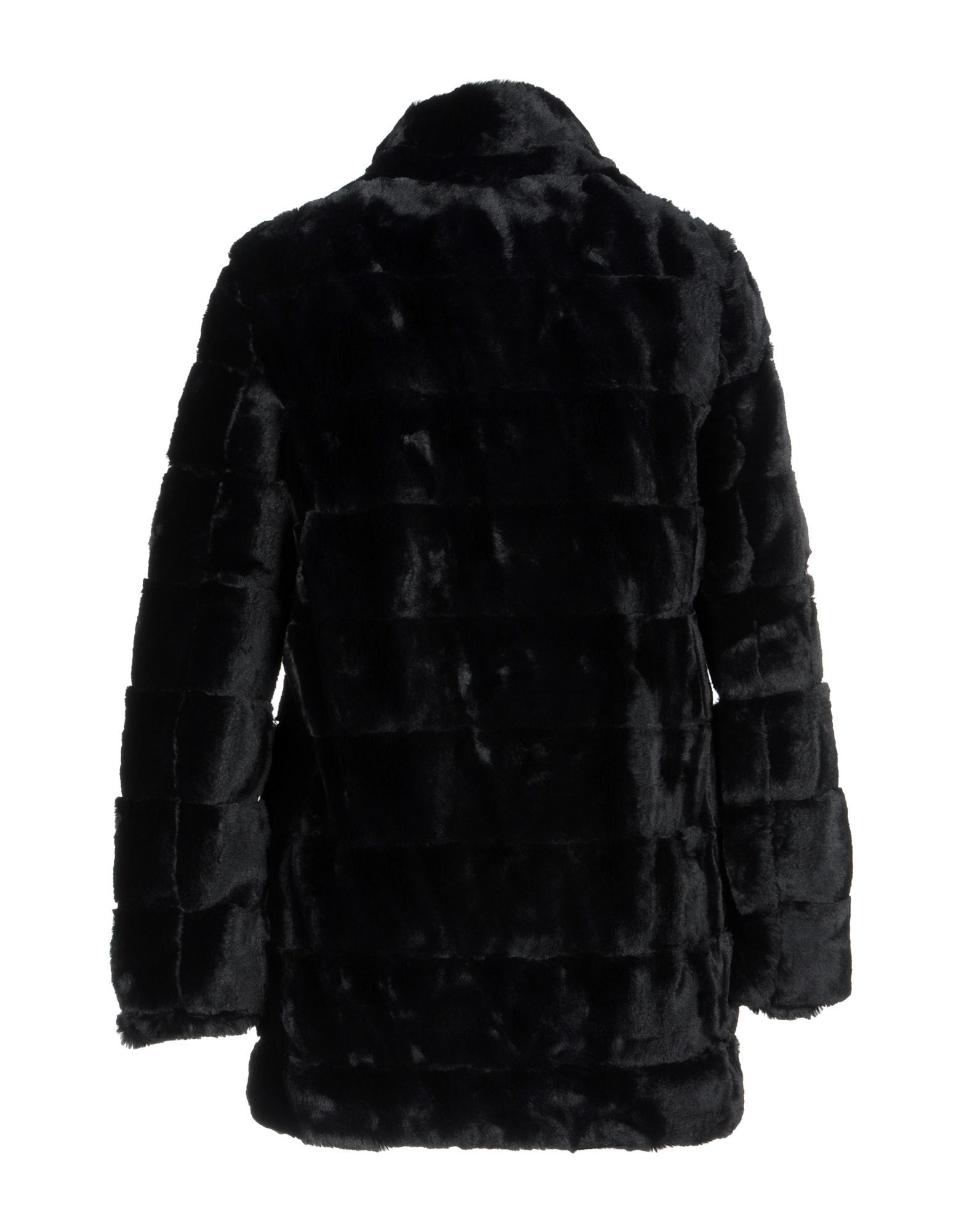 faux fur, no appliqués, basic solid color, single-breasted , zip, turtleneck, multipockets, long sleeves, fully lined, outerwear
