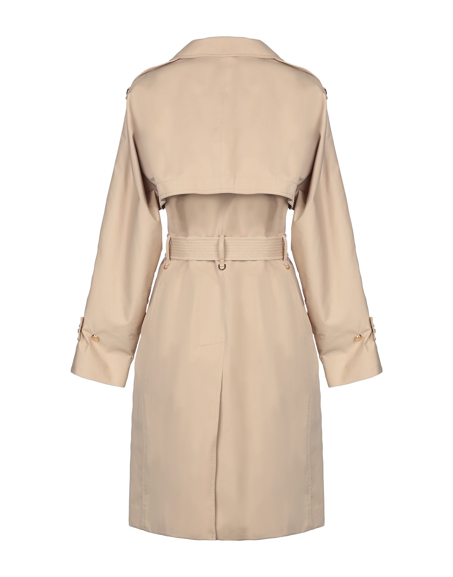 plain weave, flashes, belt, basic solid colour, double-breasted, button closing, lapel collar, multipockets, long sleeves, fully lined, trench