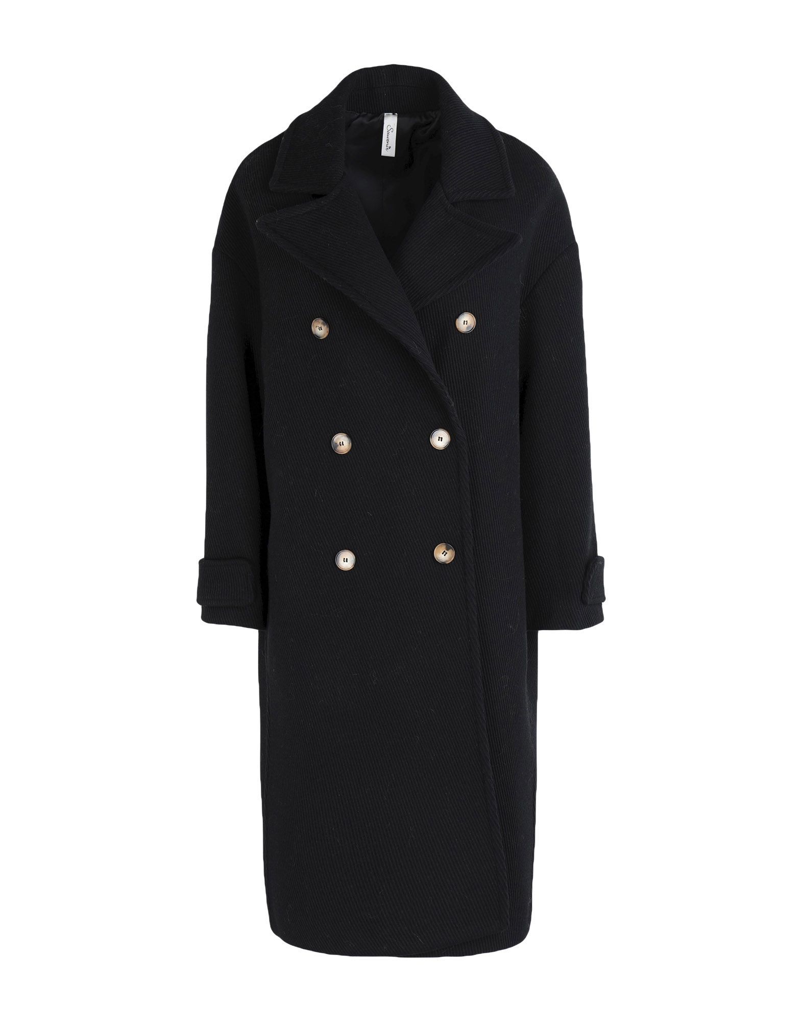 rear slit, flannel, no appliqu�s, basic solid colour, double-breasted, button closing, lapel collar, multipockets, long sleeves, fully lined