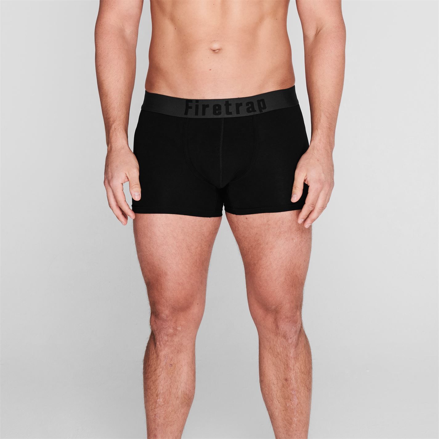 Firetrap Mens 2 Pack Boxers Trunks Underwear Pattern Soft Elasticated ...