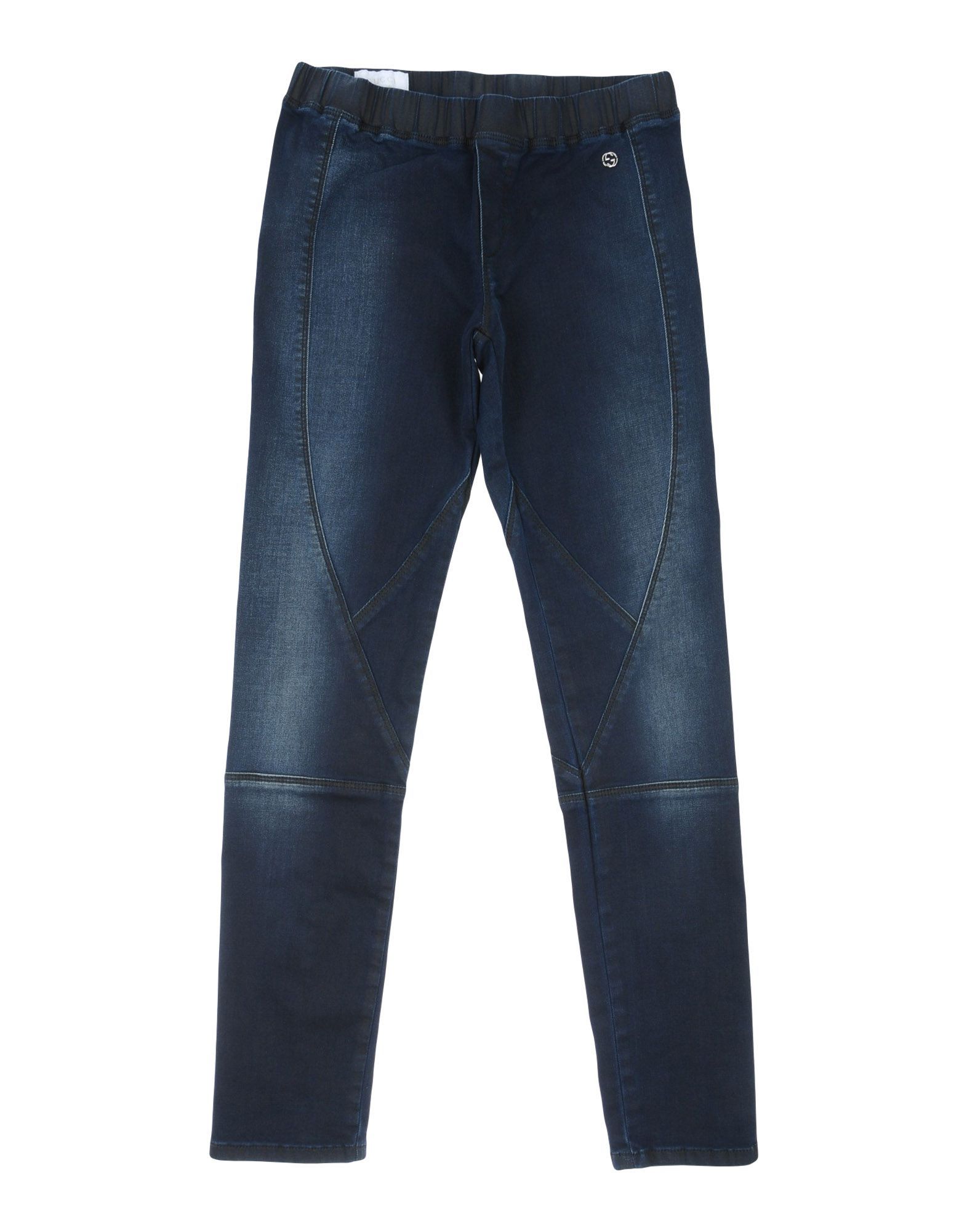 denim, coated effect, logo, faded, solid colour, dark wash, mid rise, elasticised waist, no pockets, wash at 30� c, do not dry clean, iron at 110� c max, do not bleach, do not tumble dry, straight-leg pants