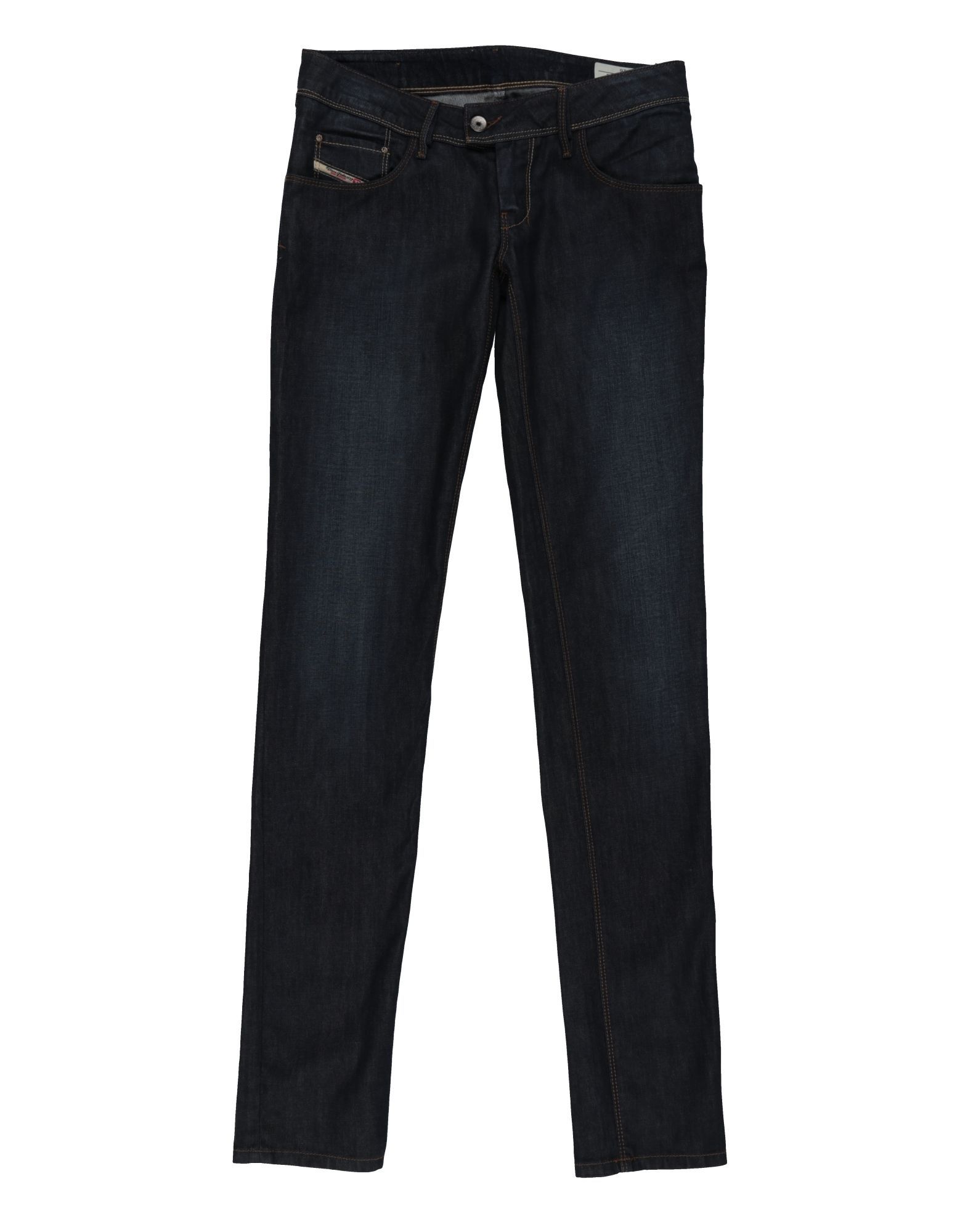 model: nevy j, denim, faded, logo, solid colour, dark wash, mid rise, front closure, button, zip, multipockets, wash at 30� c, do not dry clean, do not iron, do not bleach, do not tumble dry, stretch, straight-leg pants