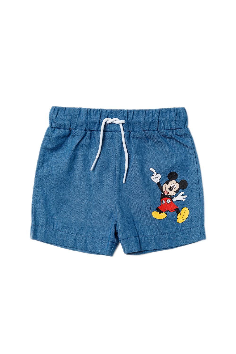 This adorable Disney Baby two-piece set features a classic Mickey Mouse print. The set includes a srtipey t-shirt and chambray style, drawstring shorts. Both the t-shirt and dungarees are cotton, keeping your little one comfortable. This set would make a lovely gift, or a new addition to your little ones wardrobe!