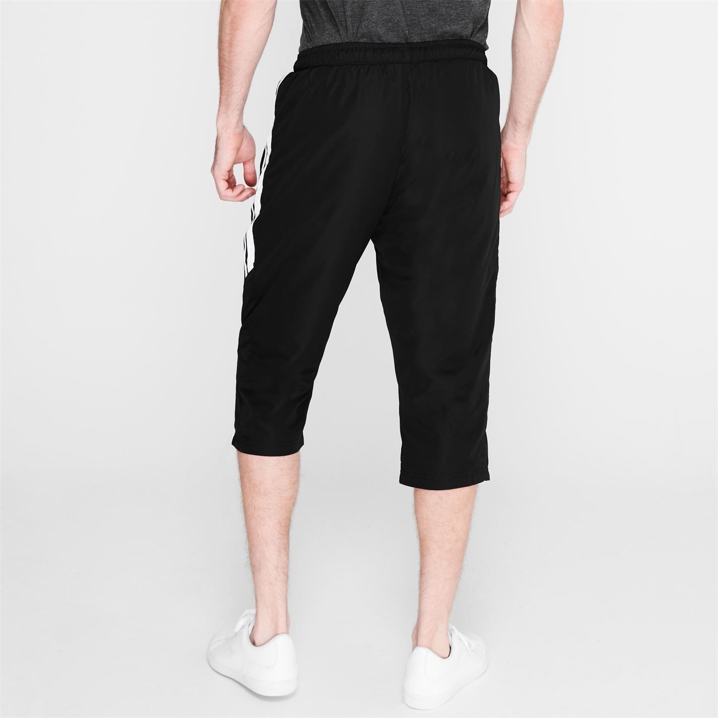 Lonsdale Mens 2 Stripe Three Quarter Trousers Bottoms Pants Elasitcated