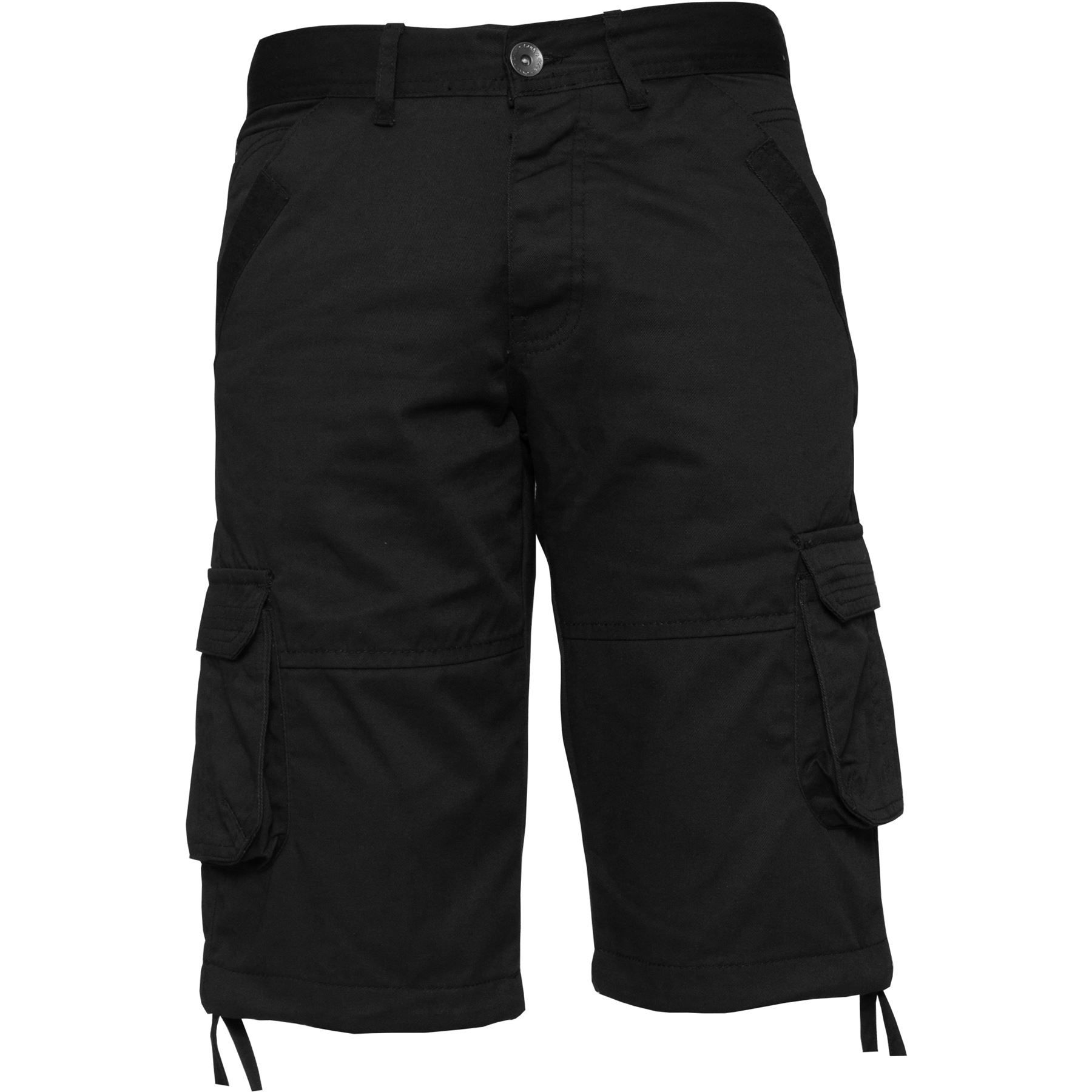 mens black combat shorts