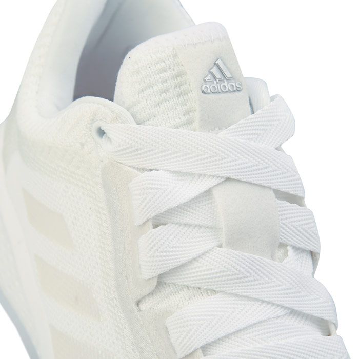 Womens adidas Edge Lux 4 Running Shoes in white.- Stretch-knit upper.- Ribbon laces. - Supportive quarter cage. - Bounce cushioning midsole. - Gusseted tongue. - Regular fit. - Multidirection outsole. - Textile and synthetic upper  Textile and synthetic lining  Synthetic sole.  - Ref: FW9259