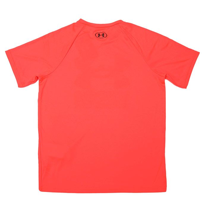 Boy's Under Armour Junior UA Tech Hybrid Print Fill T-Shirt in Coral