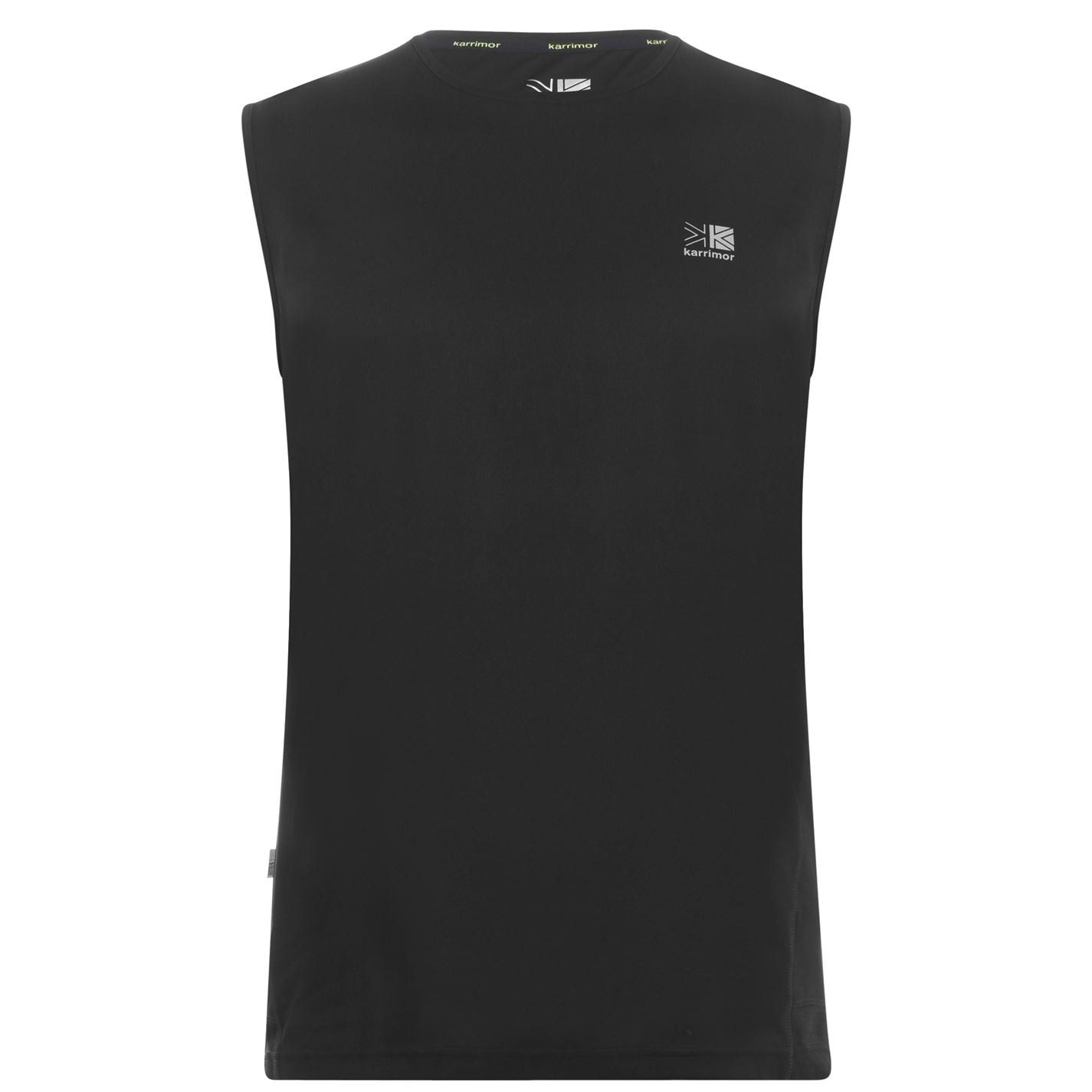 <h2>Karrimor Sleeveless T Shirt Mens</h2>
This Karrimor Sleeveless T Shirt is a sleeveless style crafted with a crew neck for a classic look. It features flat lock seams to prevent chafing and is a lightweight construction. This vest is designed with a signature logo and is complete with Karrimor branding.

> Men's Vest
> Sleeveless
> Crew Neck
> Flat Lock Seams
> Lightweight
> Soft Fabrics
> Signature Logo
> Karrirmor Branding
> 100% Polyester
> Machine Washable
> Keep Away From Fire