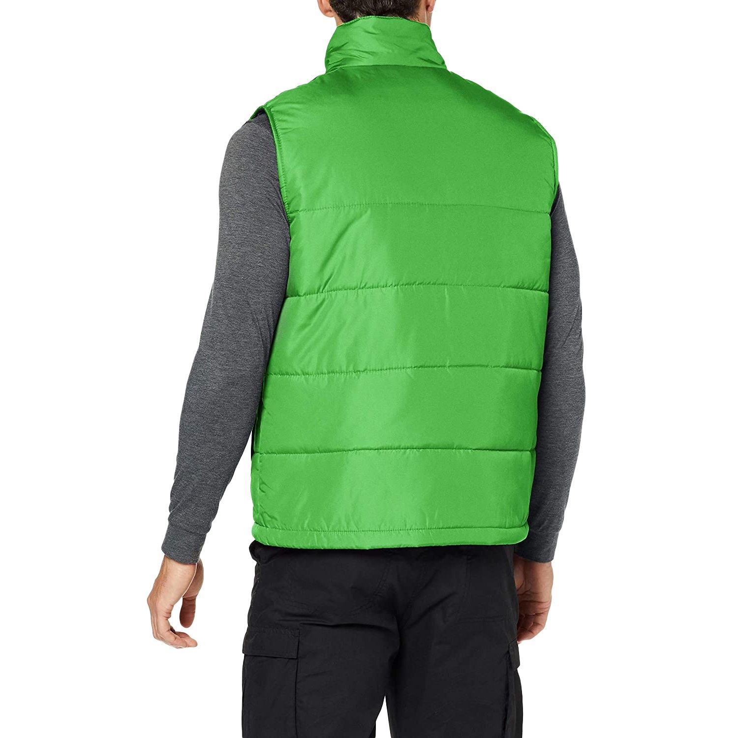 100% Polyester. Quilted water repellent polyester micro poplin. Thermo-Guard insulation. 180gsm body insulation wadding weight. Polyester taffeta lining. 2 lower pockets.