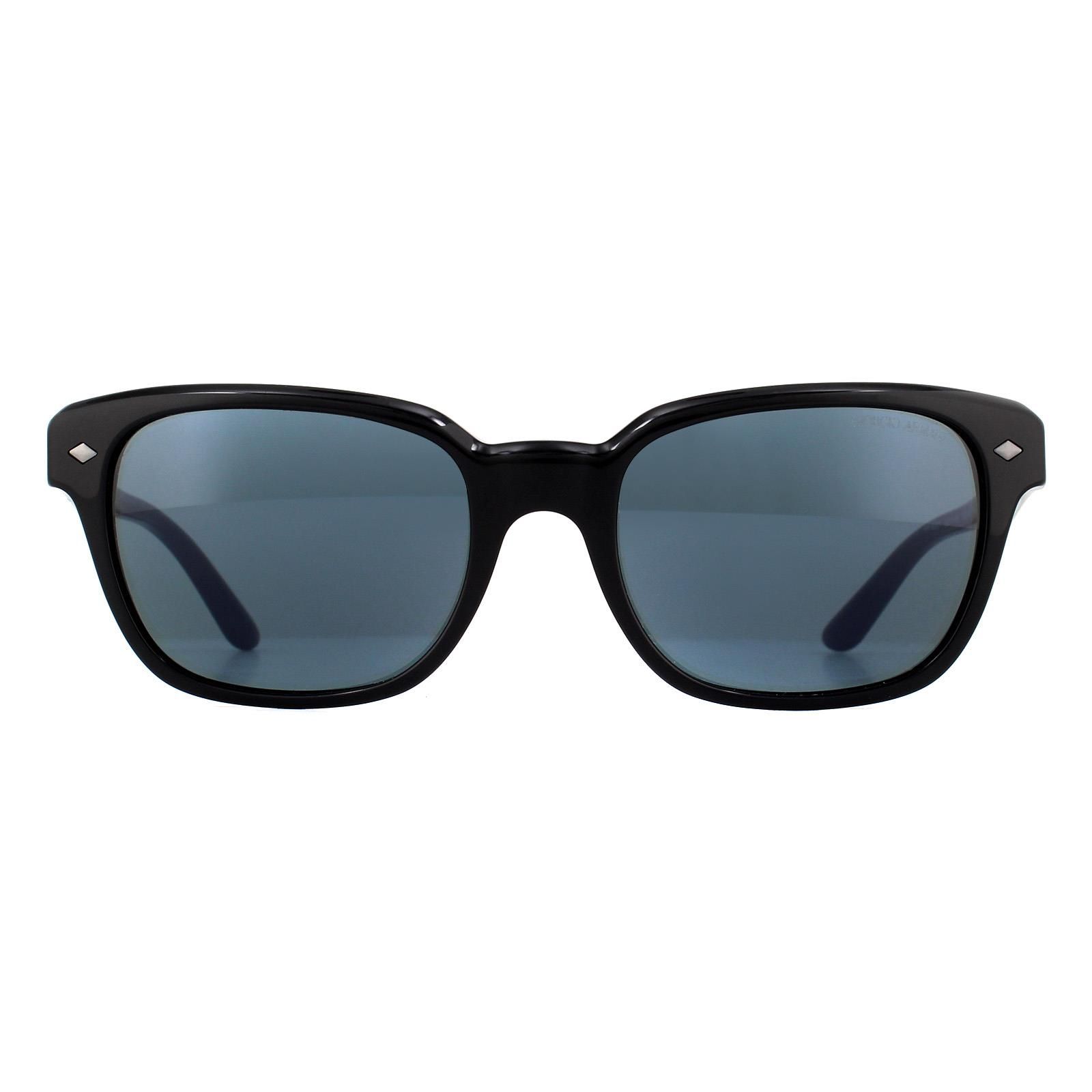 Giorgio Armani Sunglasses AR8067 5017R5 Black Grey have a plastic frame which is a square shape and is for men