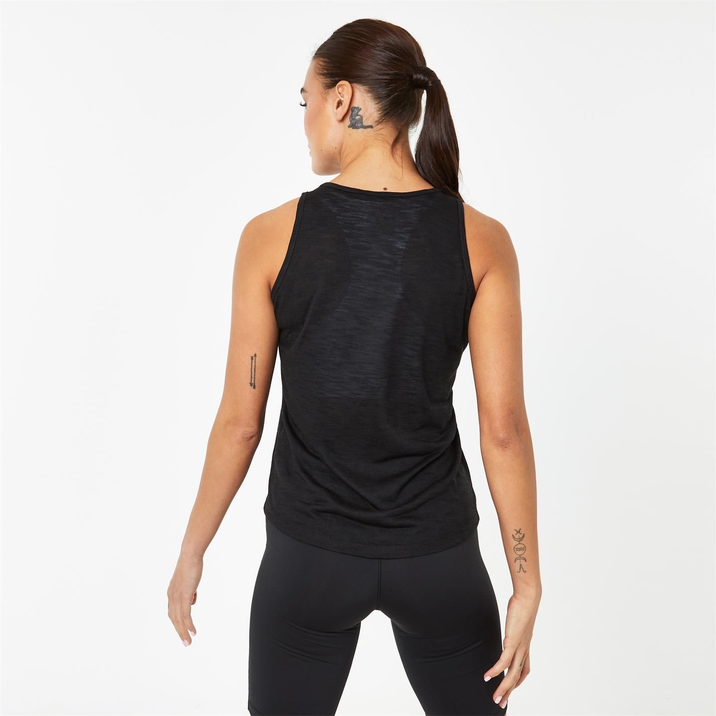 LA Gear Loose Vest - This Ladies LA Gear loose vest is the perfect addition to your activewear. It is crafted from a soft polyester/ elastane blend ensuring that has stretch soft construction, as well as being durable. Mesh panelling on the straps promote airflow, and the look is completed with printed LA Gear branding.  > Loose fit > Two straps > Dropped back > Soft construction > Mesh panelling > Stretch > Curved hemline > Printed LA Gear branding > 88% Polyester, 12% Elastane > Machine Washable > Keep Away From Fire