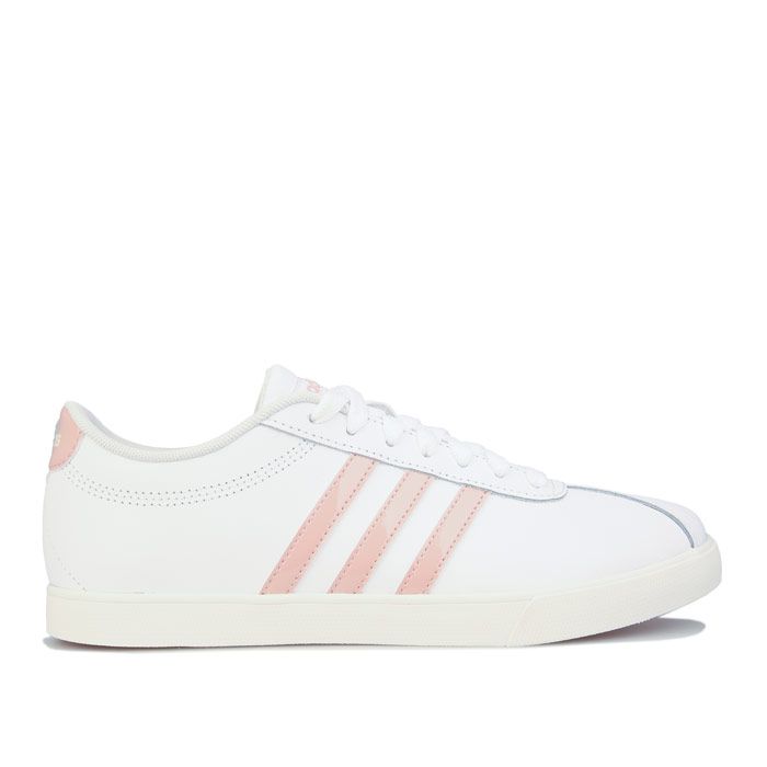 adidas court set leather ladies trainers white