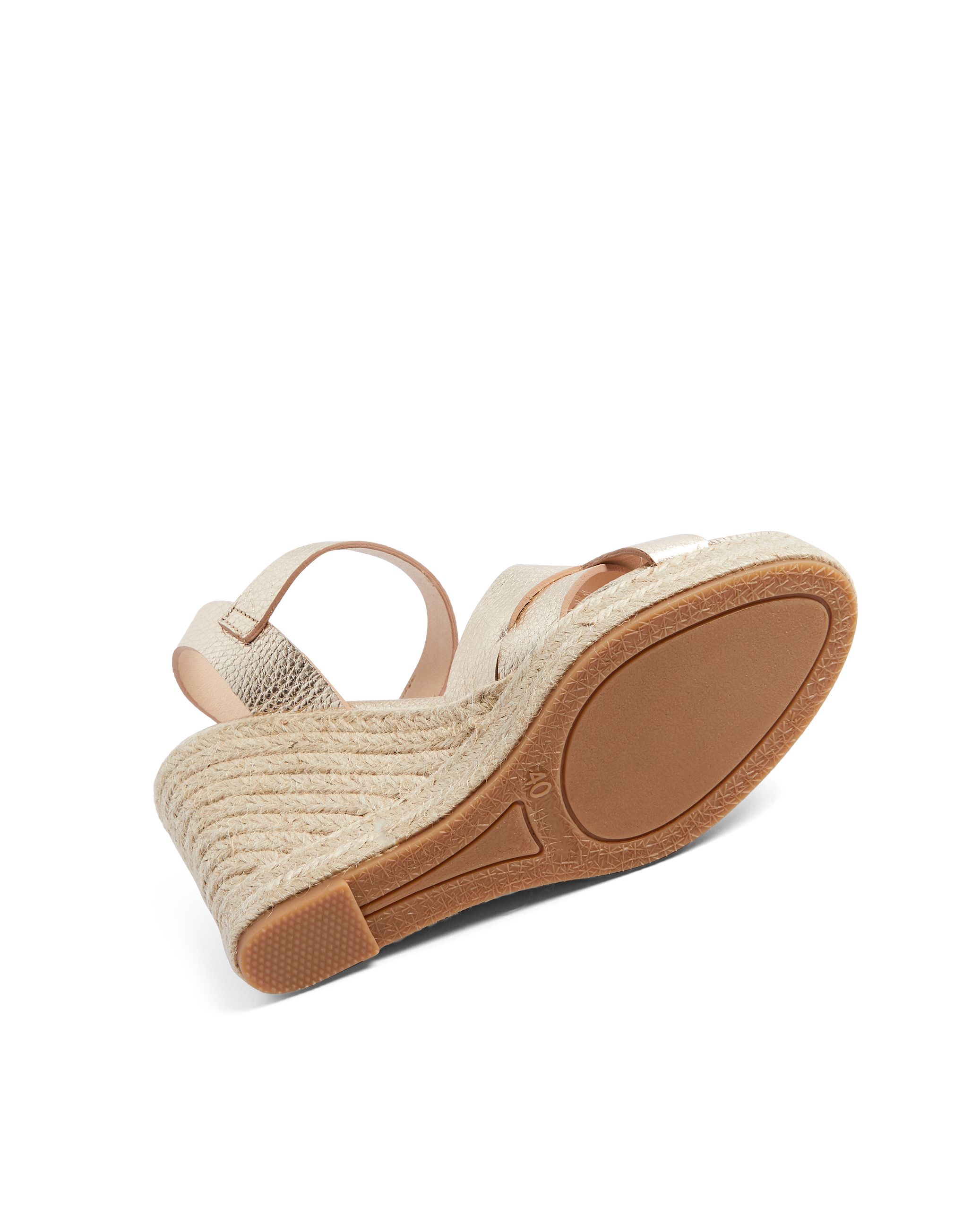 selanam metallic espadrille wedges