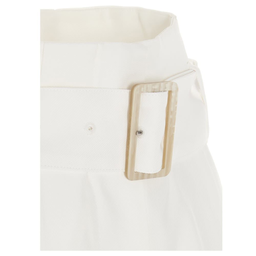 Golden Goose 'Cleofe' wide viscose pants with adjustable belt, high waist and zip, hook and button closure.