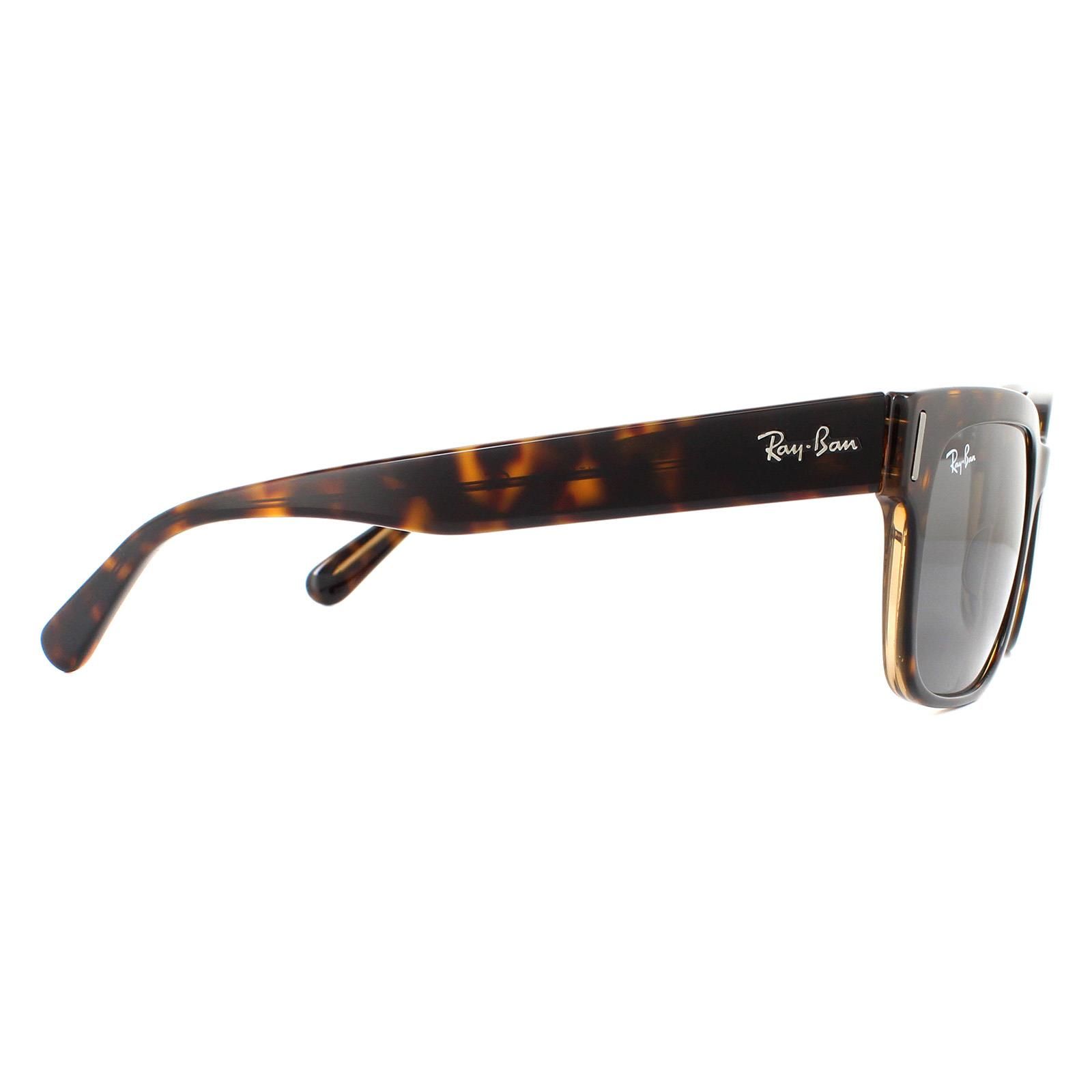 Ray-Ban Sunglasses Jeffrey RB2190 1292B1 Tortoise Dark Grey are a square shaped frame made from lightweight acetate. The Ray-Ban logo features on the corner of the lens in addition to the distinctive thick temples for authenticity