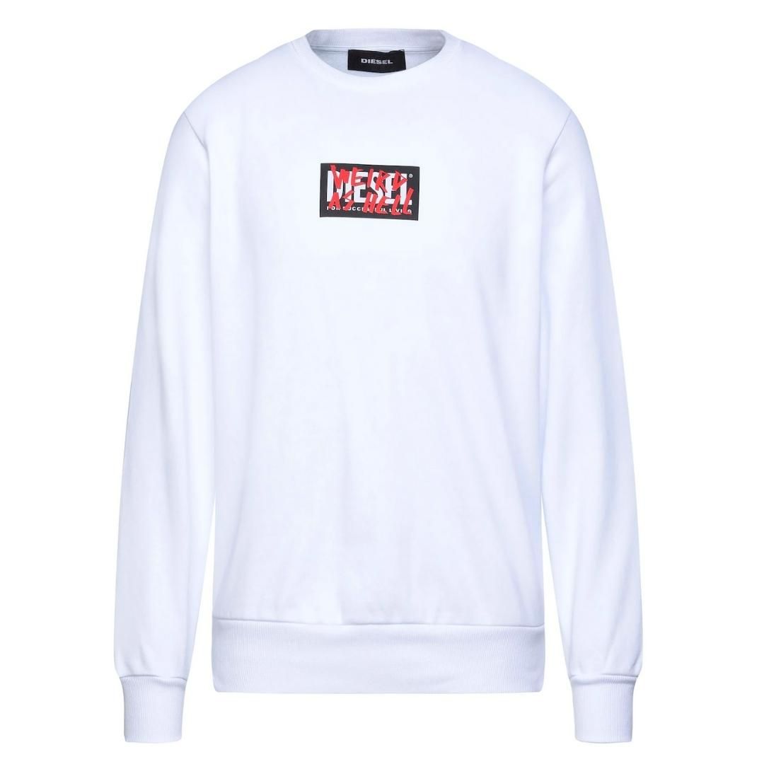 Diesel Weird As Hell Logo White Sweater