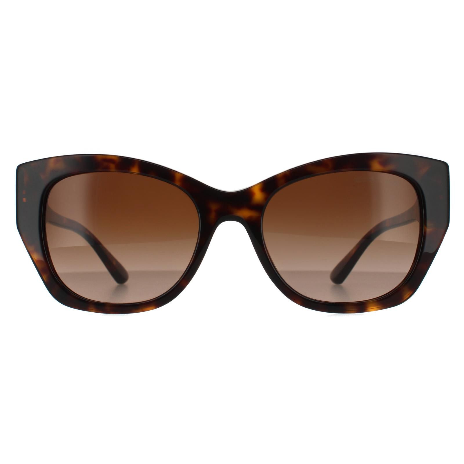 Michael Kors Square Womens Dark Tortoise Brown Gradient Sunglasses