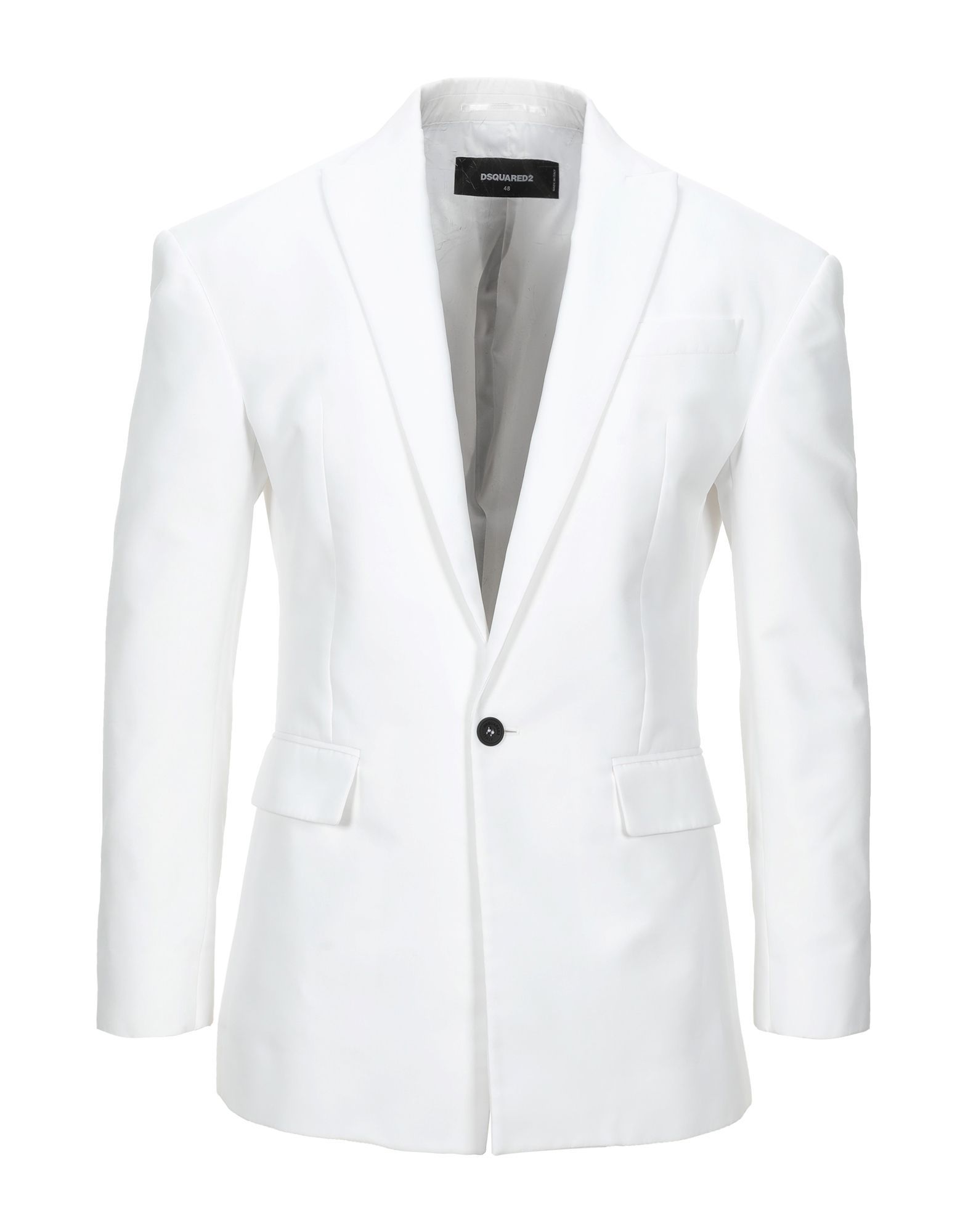 plain weave, no appliqués, basic solid colour, multipockets, single chest pocket, 1 button, lapel collar, single-breasted , long sleeves, fully lined, dual back vents