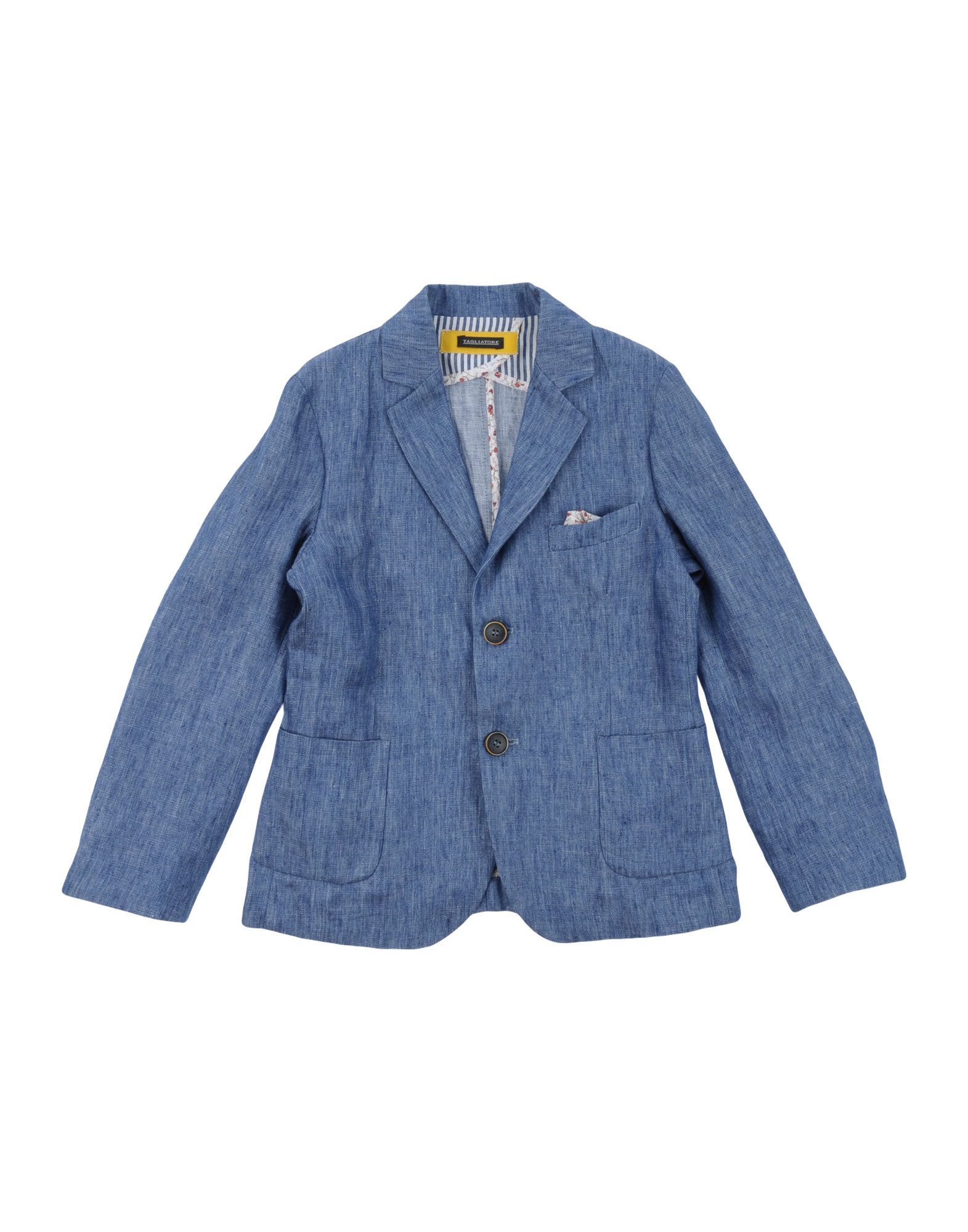 denim, no appliqu�s, solid colour, lapel collar, single-breasted , 2 buttons, single chest pocket, multipockets, long sleeves, dual back vents, wash at 30� c, dry cleanable, do not bleach, iron at 110� c max, tumble dryable