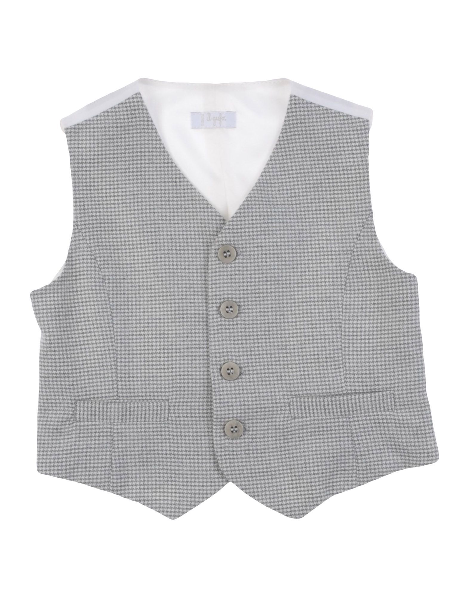 flannel, plain weave, no appliqu�s, houndstooth, multipockets, button closing, v-neckline, single-breasted , sleeveless, wash at 30� c, dry cleanable, iron at 110� c max, do not bleach, do not tumble dry, button closing waistcoat