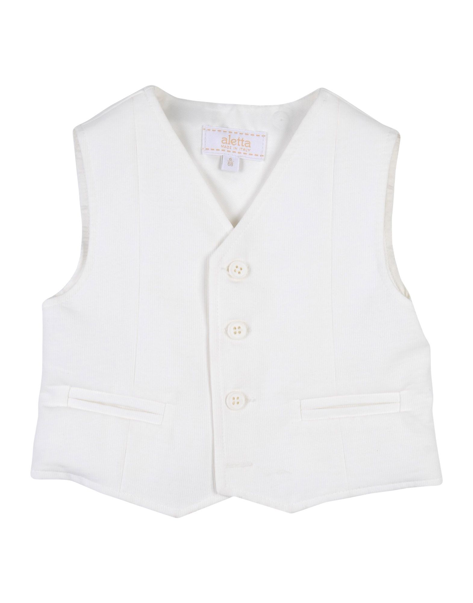 plain weave, no appliqu�s, basic solid colour, multipockets, 3 buttons, v-neck, single-breasted , sleeveless, fully lined, do not wash, dry cleanable, iron at 110� c max, do not bleach, do not tumble dry, stretch, button closing waistcoat with belt