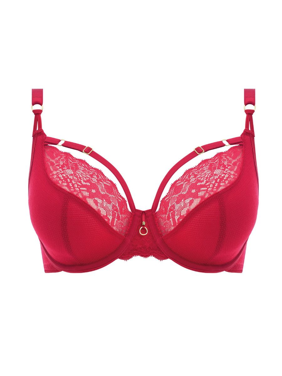Freya Temptress Plunge bra is a perfect bra to spice up your lingerie drawer. It has a low centre detail and strapping detail.