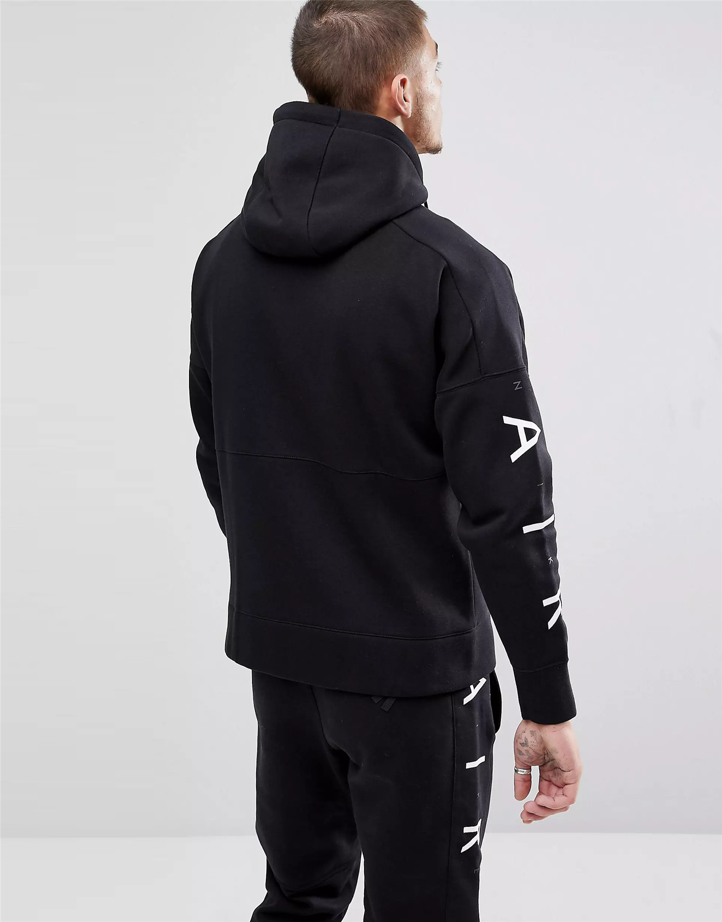 Nike Air Mens Zip Through Tracksuit Set Black