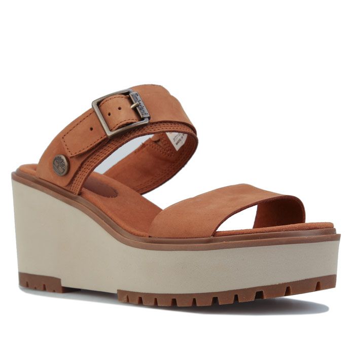Women's Timberland Koralyn 2 Band Wedge Sandals In Brown