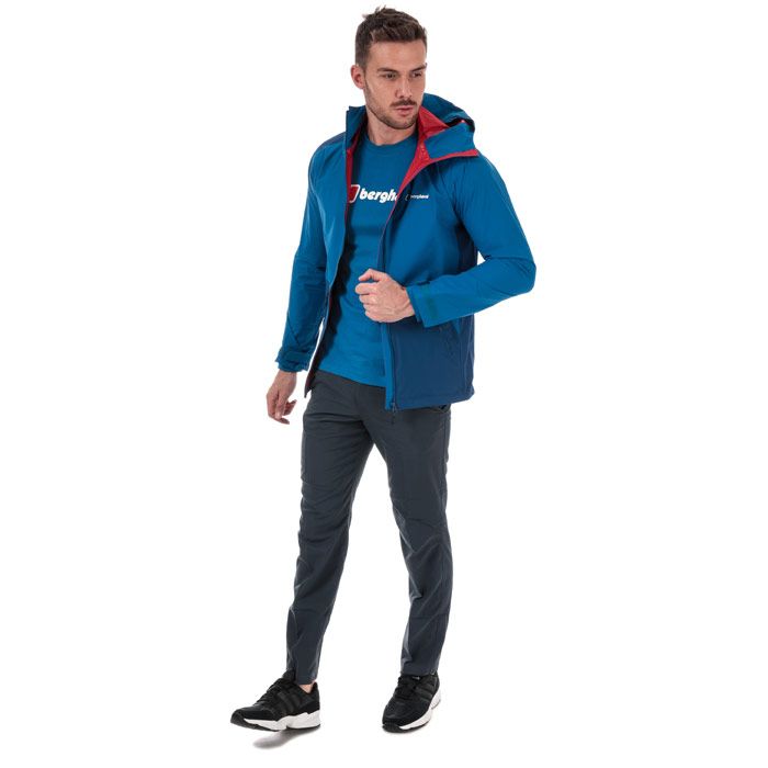 Mens Berghaus Deluge Pro 2.0 Waterproof Hooded Jacket in Blue.<BR><BR>- 2 layer Hydroshell® waterproof fabric.<BR>- Adjustable hood helps maintain a secure fit and protects from the elements.<BR>- Full zip fastening.<BR>- Hook and loop adjustable cuffs.<BR>- Slanted zip pockets to front.<BR>- Drawcord adjustable hem.<BR>- Branding to chest.<BR>- Shoulder to hem 27in approximately.<BR>- 100% Polyamide shell with polyurethane coating. Machine Washable.<BR>- Ref: 4A000807BX3<BR><BR> Measurements are intended for guidance only.