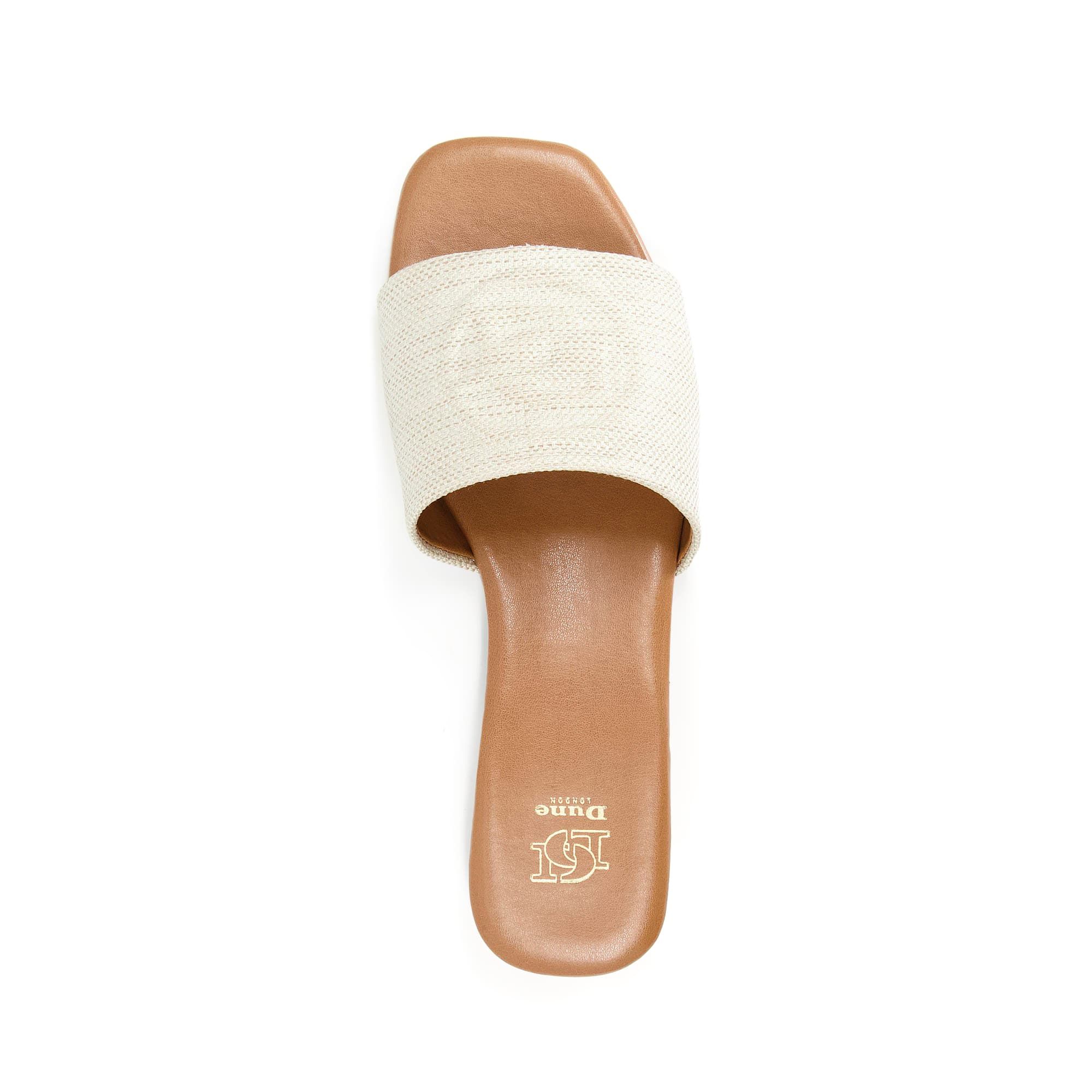 These stylish sliders mean business, with a monogram-embossed strap, an open-square toe and a neutral colour palette. Designed to be worn with anything and everything this summer.