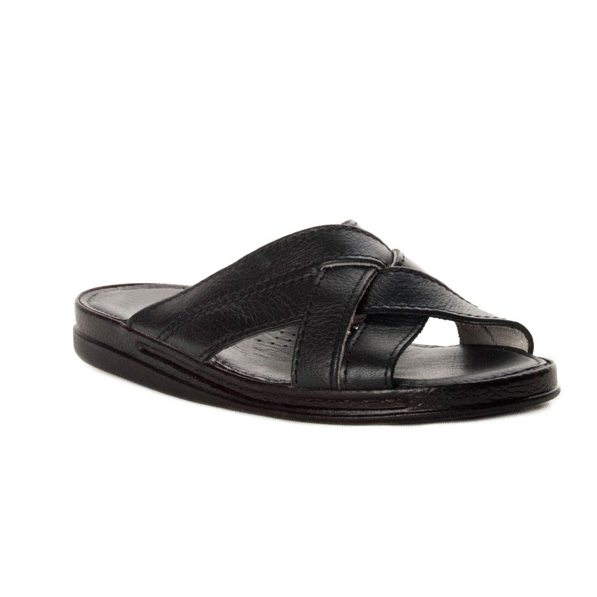 Men's skin sandal, with maximum comfort on the floor, by its gel, soft and padded template. Anatomical It consists of several crossed strips in the front. Very summer for his style. Made in Spain,