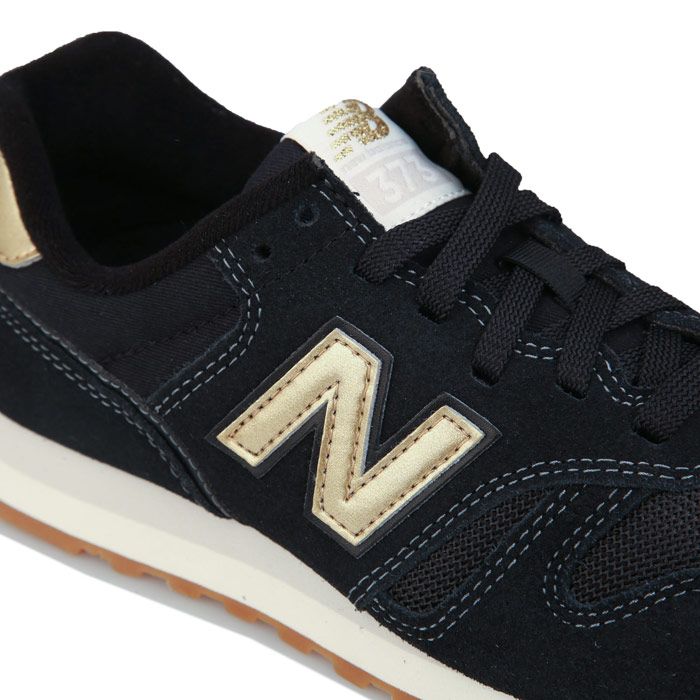 Women's New Balance 373 Trainers in Black Gold
