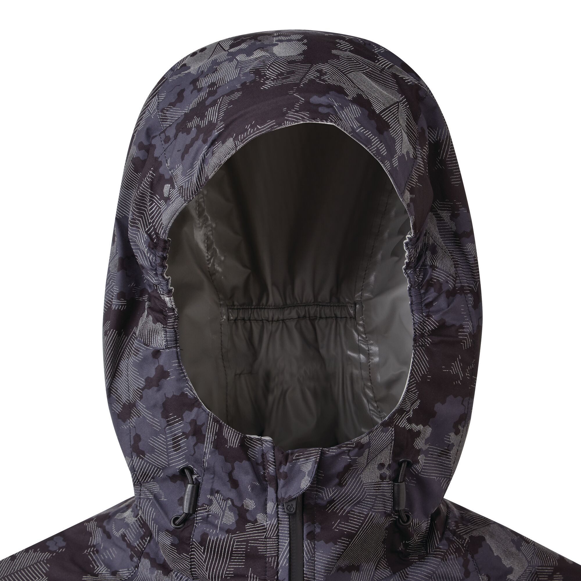 Material: 100% Polyester. Lightweight and durable hooded jacket with Bio Motion Reflective Technology and 2 layer stretch fabric with water repellent finish. Features an elasticated hood with a roll away function and taped seams. Hi-tech water repellent centre front zip with autolock slider and inner zip and chin guard.  2 zipped lower pockets. Coat can packs away into lower pocket.