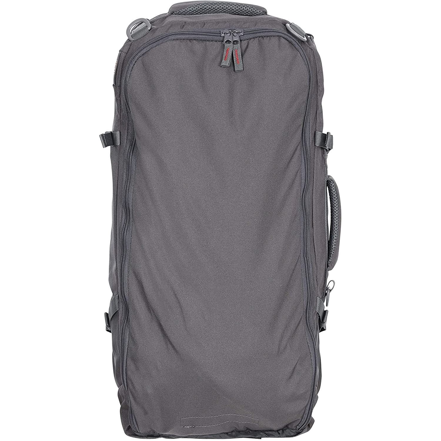 100% 600D Polyester ripstop. 65 litre rucksack. Detachable 10 litre backpack. Supportive back system. Load adjusting shoulder straps. Sturdy top carry handle.